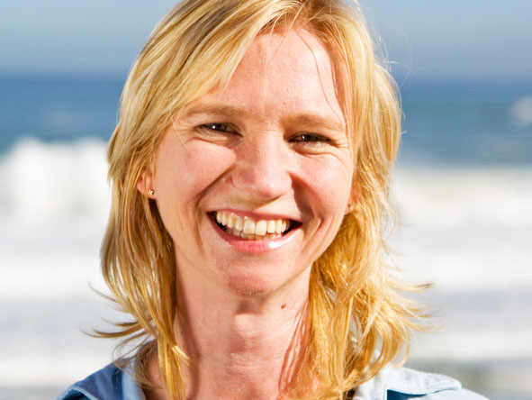 Christine Mischker - enjoying the sun on Camps Bay beach